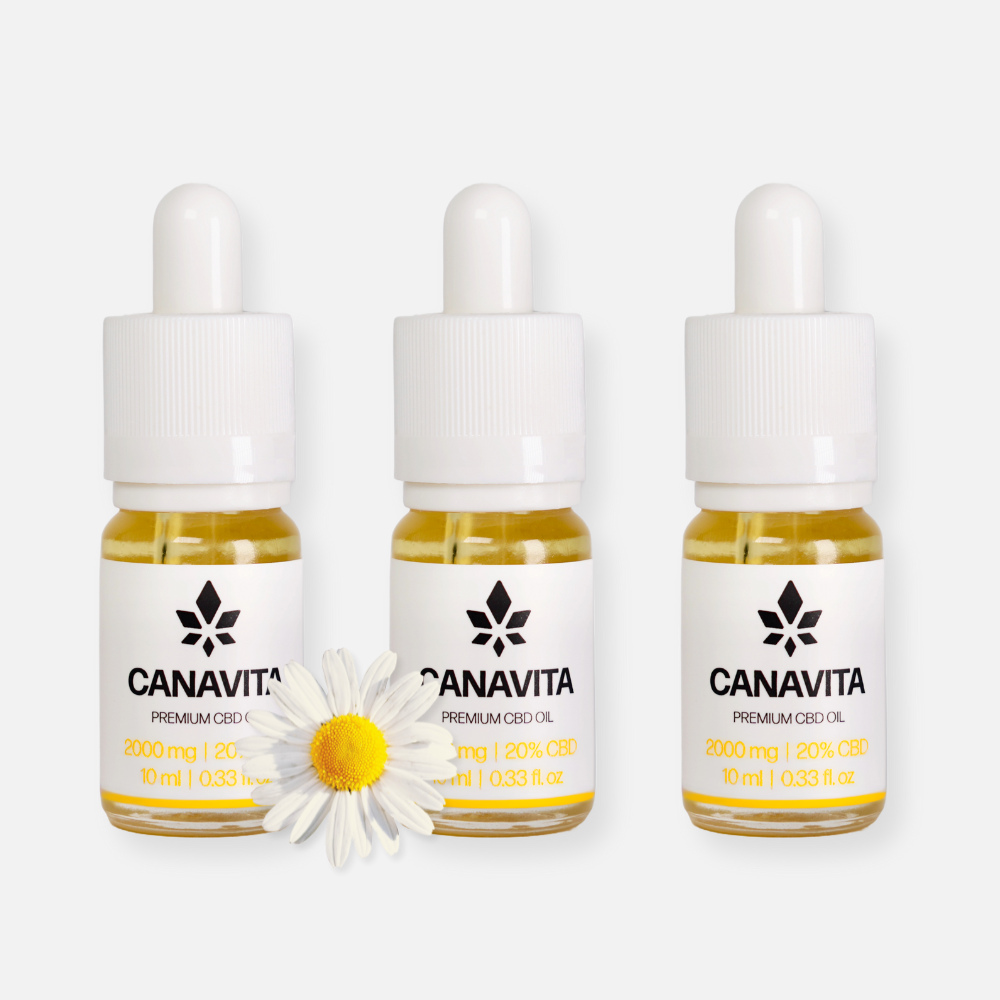 Fuldspektrum CBD olie 20% Kamille 3-Flasker