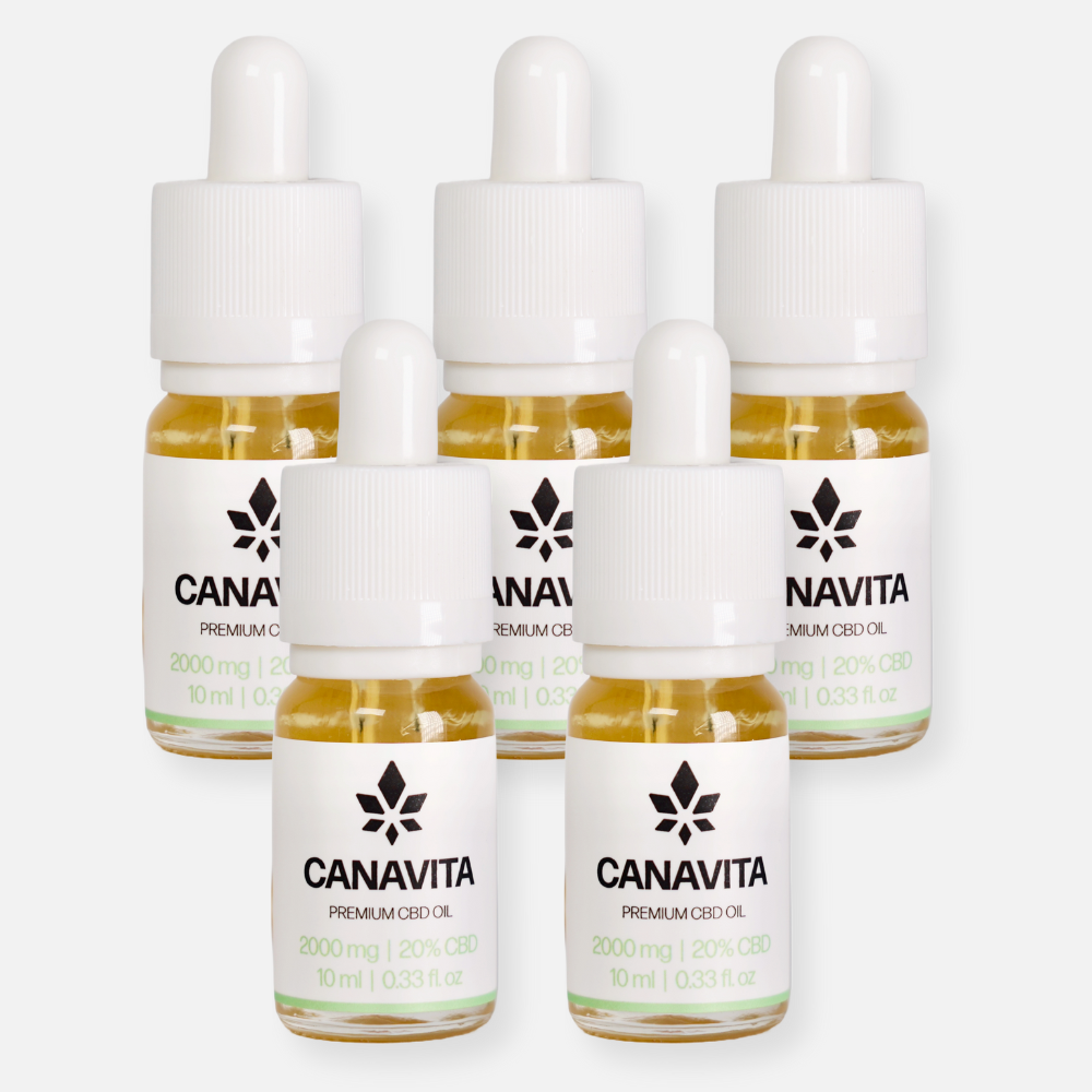 Fuldspektrum premium CBD olie - 5 Flasker 60% RABAT