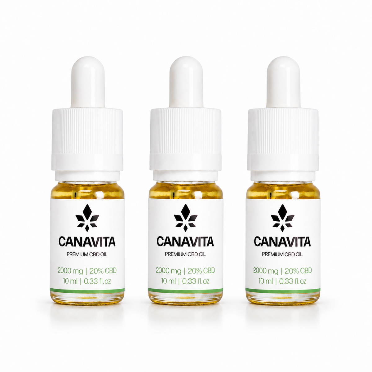 Fuldspektrum premium CBD olie 20% 3-Flasker