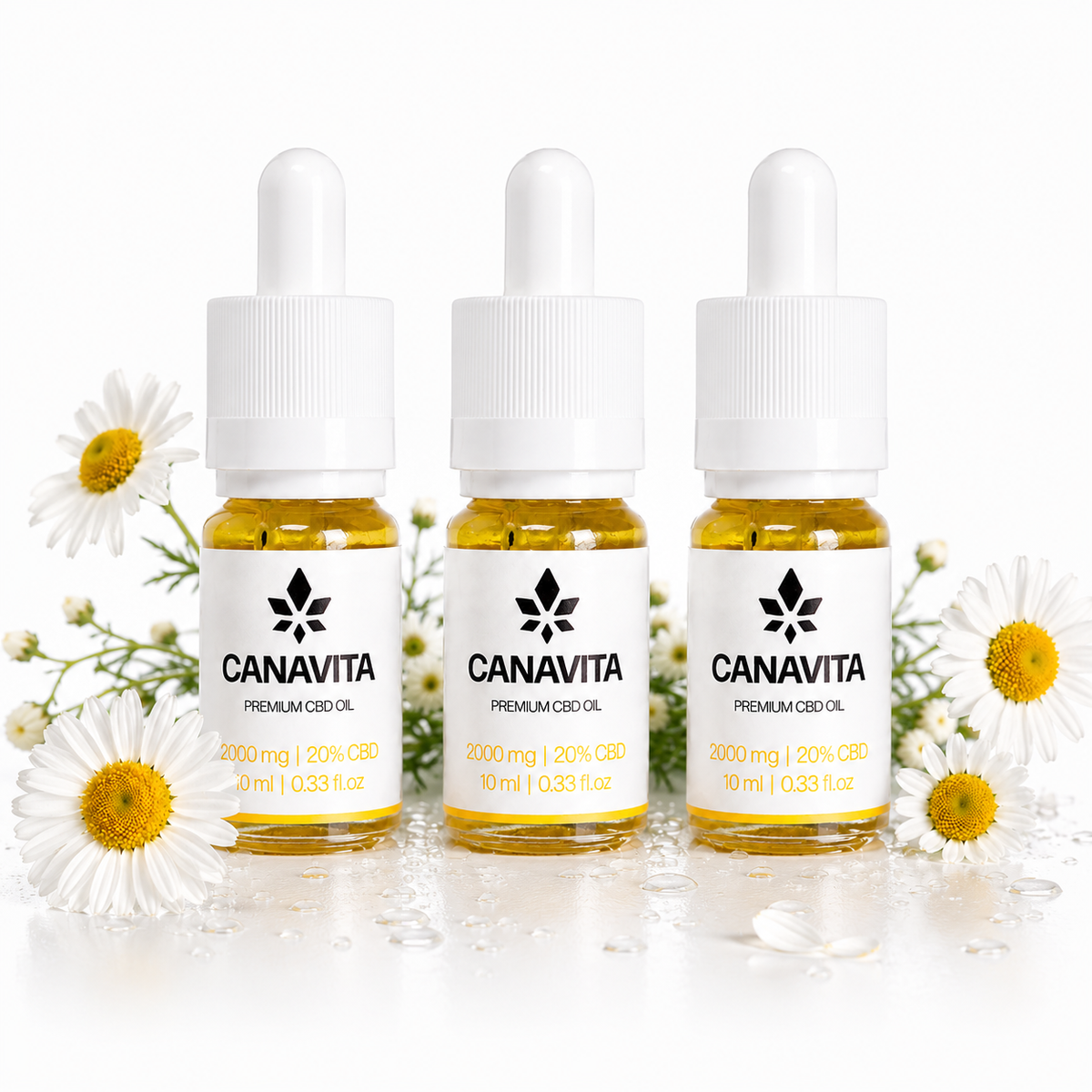 Fuldspektrum premium CBD olie 20% 3-Flasker