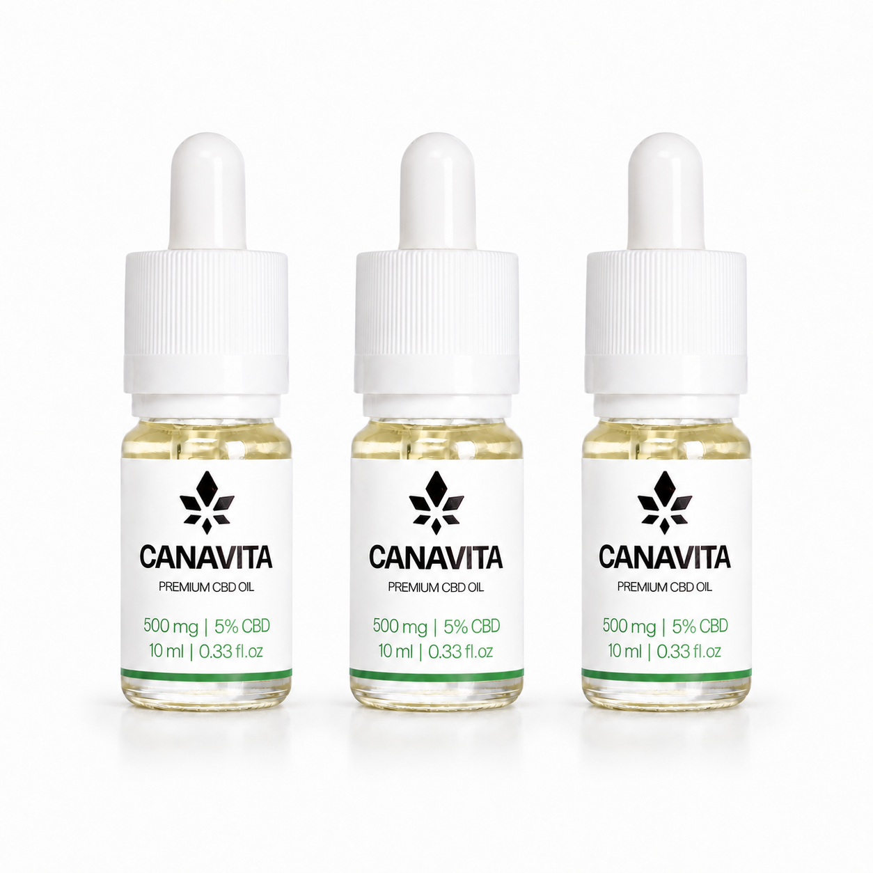 Fuld spektrum premium CBD olie 5% 3-Flasker