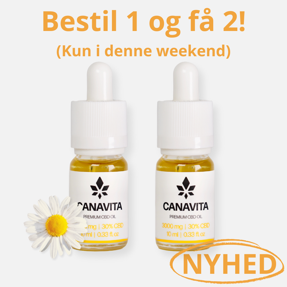 2 FOR 1 Dansk CBD olie med økologisk kamille