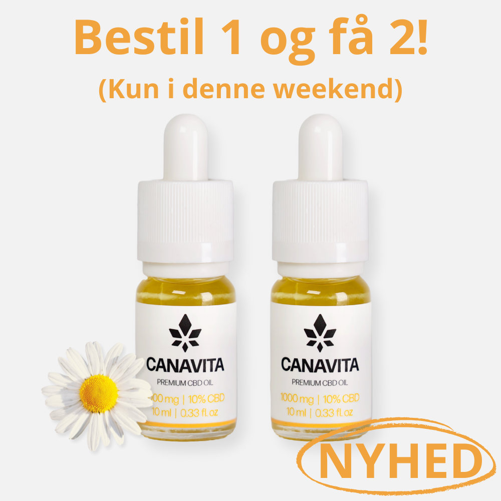 2 FOR 1 Dansk CBD olie med økologisk kamille