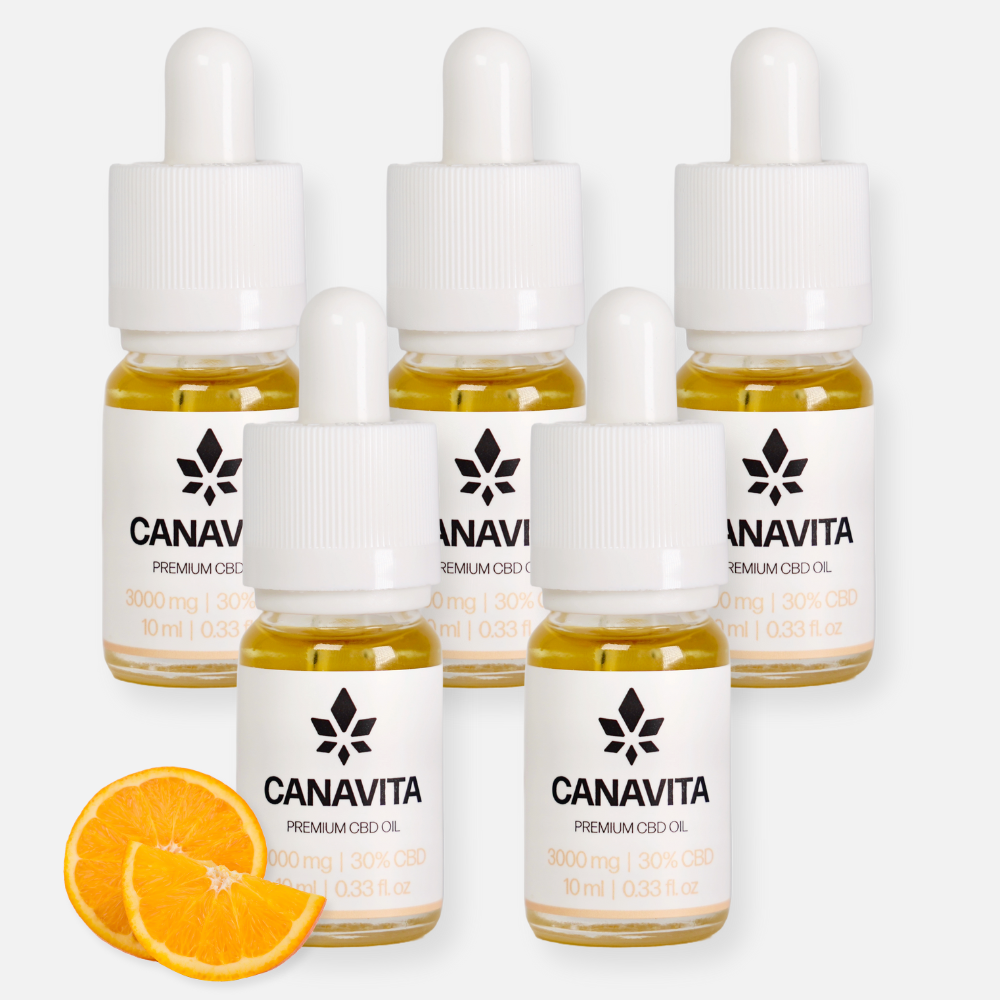 Fuldspektrum premium CBD olie - 5 Flasker